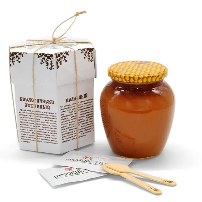 Мёд Высокогорный Давленный 1000гр. Стекло, картон photo 3