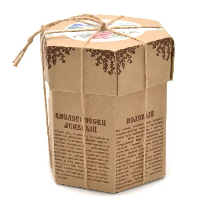 Мёд Высокогорный 1000 гр. Стекло, картон photo 4
